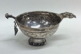 An early Norwegian silver bowl decorated with flow