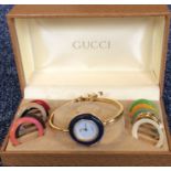 A lady's cased Gucci wristwatch. Est. £30 - £50.