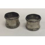 A pair of Continental silver napkin rings. Approx.