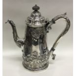 A good heavy George IV silver coffee pot attractiv