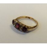 An attractive late Victorian ruby and diamond seve