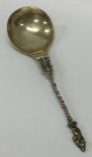 A Continental silver Apostle top spoon with twiste