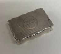 A good Georgian silver snuff box with engine turne