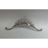 An attractive paste sunburst tiara with hair slide