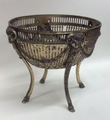 A good quality silver gilt Victorian sweet dish wi