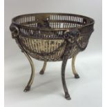 A good quality silver gilt Victorian sweet dish wi