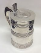 A good quality Georgian silver lidded tankard, the