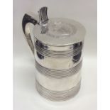 A good quality Georgian silver lidded tankard, the