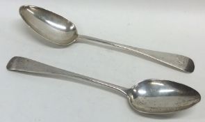 A pair of Scottish OE pattern silver tablespoons.