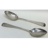 A pair of Scottish OE pattern silver tablespoons.