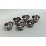 A rare set of six Georgian miniature silver bowls