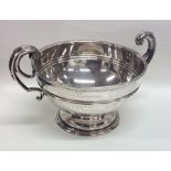 A heavy silver two handled trophy cup. Birmingham.