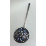A good quality Russian silver and enamel spoon dec