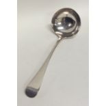 An Antique Georgian OE pattern silver sauce ladle.