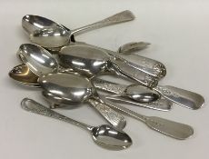 A set of four silver fiddle pattern coffee spoons