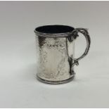 A Victorian can shaped silver christening cup with