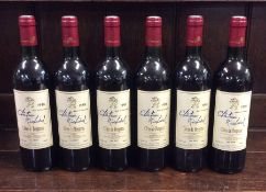 Six x 750 ml bottles of French red wine as follow