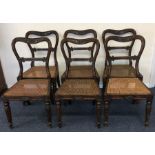 GILLOWS: A good set of six rosewood dining chairs