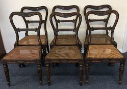 GILLOWS: A good set of six rosewood dining chairs