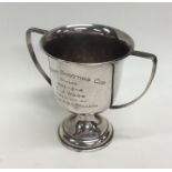 A silver shooting trophy. The Maclean shooting cup