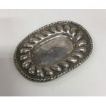 A Continental silver scroll decorated card tray. A