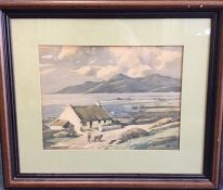 FRANK SHERWOOD: A framed and glazed print depictin