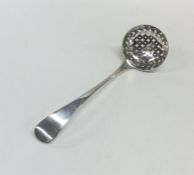A Georgian silver OE pattern cream ladle with pier