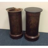 A pair of Continental mahogany pot cupboards of cy