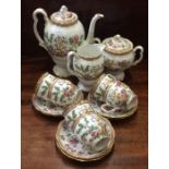 An attractive Royal Albert coffee service decorate