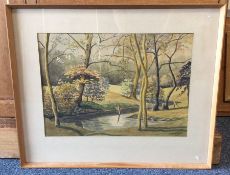 ARTHUR HUNT: A framed and glazed watercolour depic