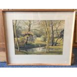 ARTHUR HUNT: A framed and glazed watercolour depic