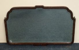 A burr walnut framed bevel edged mirror. Approx. 7