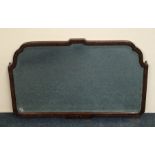 A burr walnut framed bevel edged mirror. Approx. 7