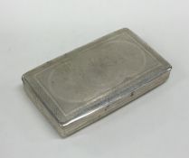 An engraved Dutch silver box with hinged top. Punc