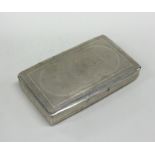 An engraved Dutch silver box with hinged top. Punc