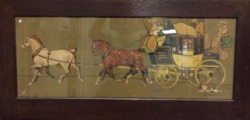 CECIL ALDIN: A large oak framed and glazed print d