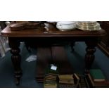 A good Victorian mahogany extending table on taper