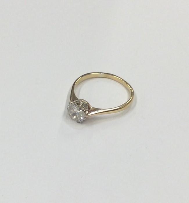 A good diamond single stone ring in attractive six