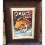 A framed and glazed Pear's advertising print. Appr