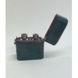 An Antique shagreen miniature scent bottle holder