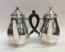 A good pair of Queen Anne style silver cafe au lai