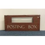 A large brass 'Posting Box' plaque. Approx. 51 cms