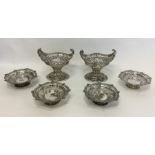 A rare pair of Victorian pierced silver sweet dish