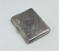 An attractive late Victorian engraved silver purse