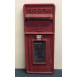 A cast iron Post Office 'E II R' red painted lette