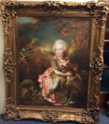 A massive 20th Century gilt framed picture. Approx