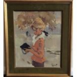 PIERRE GRISOT (French 1911 - 1995): A framed oil o