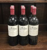 Six x 750 ml bottles of French red wine as follows