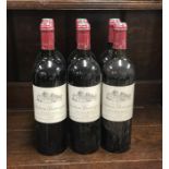 Six x 750 ml bottles of French red wine as follows