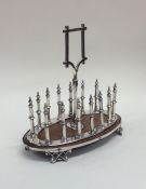 A good quality silver plated toast rack of Art Dec